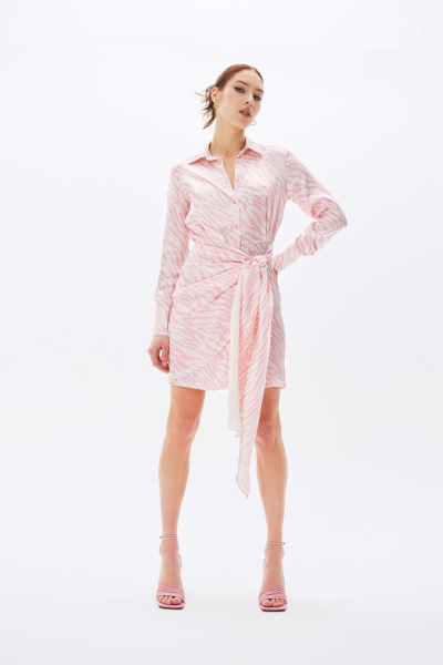 Платье с анималистичным принтом (барби)